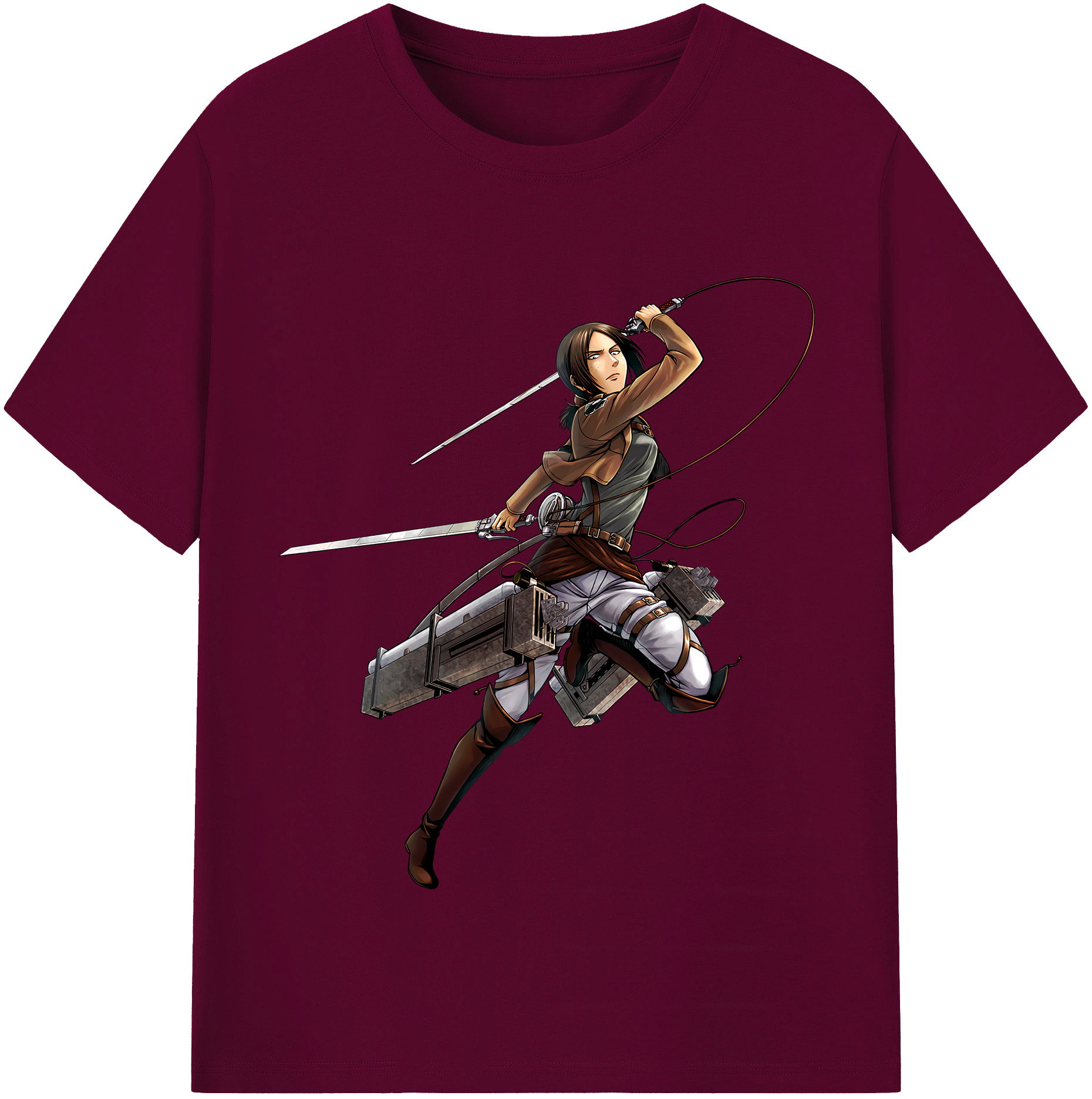 （画像用） 進撃の巨人 Attack on Titan レディースカジュアルプリントTシャツ（綿100％）